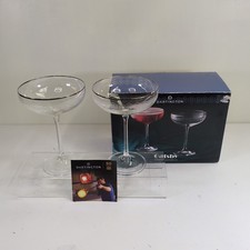 Dartington Gatsby Cocktail Champagne Saucer Boxed GAT3562/3/P Large Etched