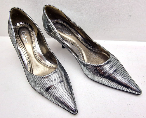 Gabor metallic silver lizard - silver,