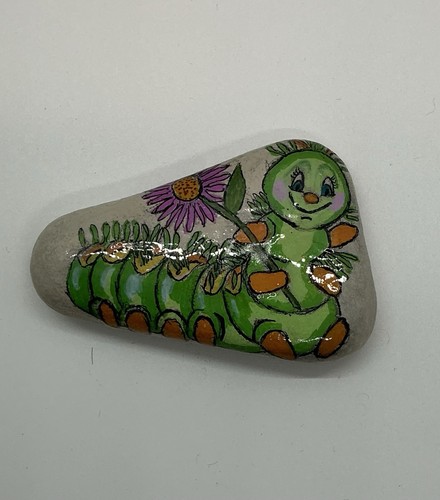 Hand painted stones and - hand,