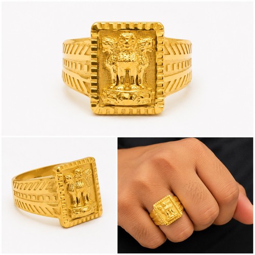 18k gold plated - indian, ashoka