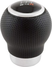 Universal Manual Black Leather Gear Knob OEM Style Lift-up Reverse Lockout 27mm