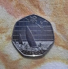 50p Sailing London Olypmic Coin 2011 Circulated