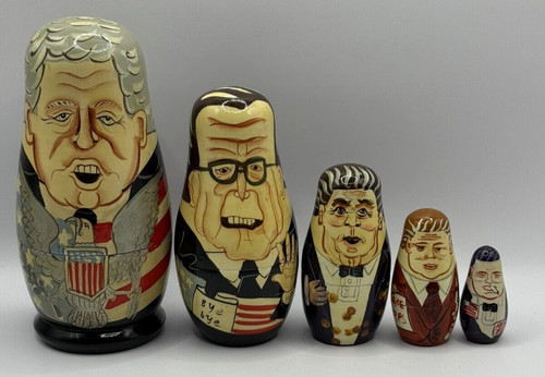 Vintage russian wooden nesting - vintage,