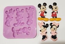 MICKEY AND MINNIE MOUSE SILICONE MOULD FOR CAKE TOPPERS, CHOCOLATE, CLAY ETC