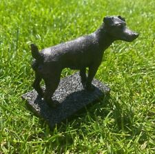 Jack Russell Terrier Dog Standing Miniature Bronze Resin Sculpture Figurine