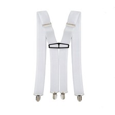 Mens Elasticated Heavy Duty Clip on Trouser Braces Adjustable Suspenders 35mm