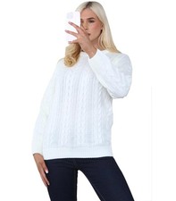 Ladies Women Knitted Sweater Top Long Sleeve Over sized Chunky Knit Baggy Jumper