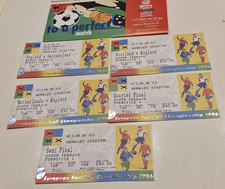 TICKET STUBS- EURO 96- COLLECTION OF ALL 5 ENGLAND GAMES & FINAL- & LETTERS ETC