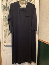 LADIES LOUNGE DRESS  size L  Fit 16 -20  NAVY BY CAROL HOCHMAN qvc   Long    NEW