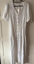 Next ladies white linen button