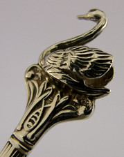 PRETTY ENGLISH STERLING SILVER SWAN BIRD ANIMAL SPOON 1975
