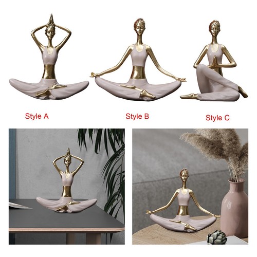 Yoga statue figurines modern - figurines,
