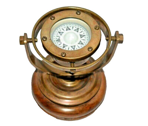Antique brass nautical gimbal
