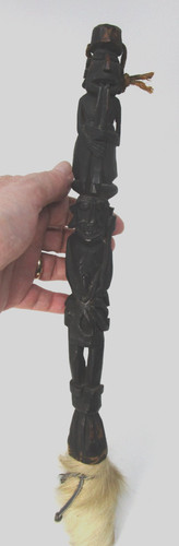 Hand carved wooden shaman - carved,