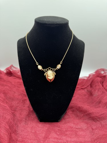 Vintage 12k cameo choker - vintage,