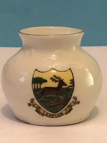Epping crested china vase - epping,