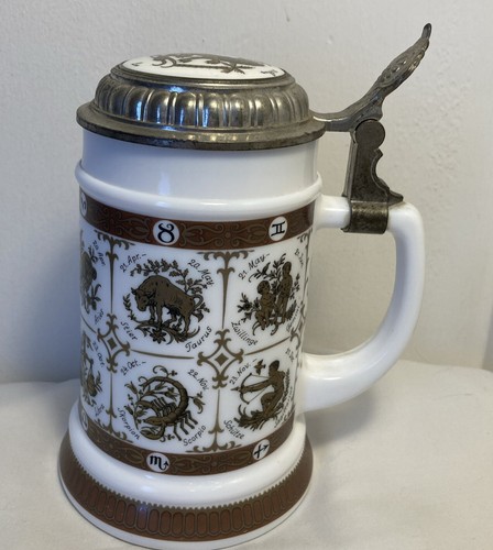 Vintage beer stein zodiac - stein.,