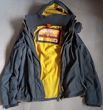 SUPERDRY PROFESSIONAL The Windcheater Green /Yellow Hooded  Jacket Men Size M