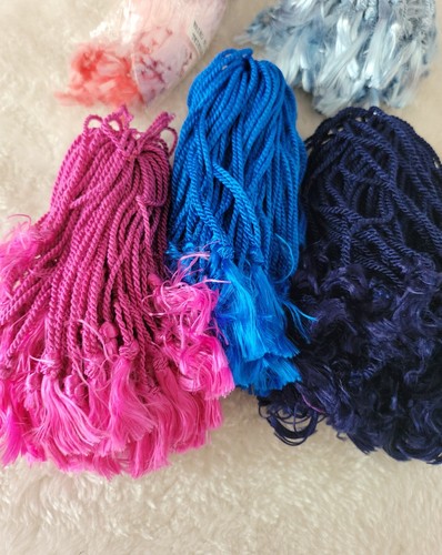 Joblot thin rope tassels - rope, multi