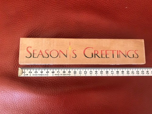 Wooden christmas greetings - wooden,
