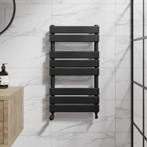Flat panel heated towel - flat, rail
