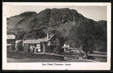 Postcard Coniston/Lancs., Sun Hotel 1938 