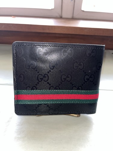 Gucci black bifold wallet - black, logo