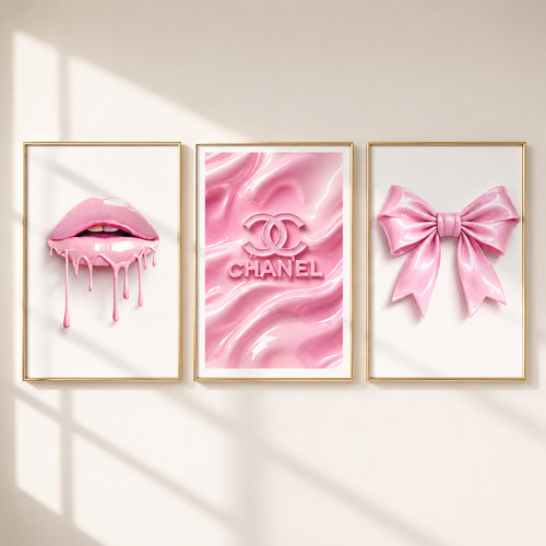 Pink chanel inspired - pink, wall