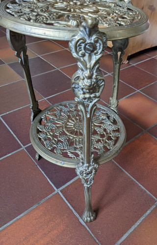 Vintage ornate brass two tier - two,