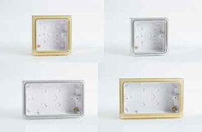 Varilight Surface Decorative Pattress Back Box Chrome & Brass, Single & Double 