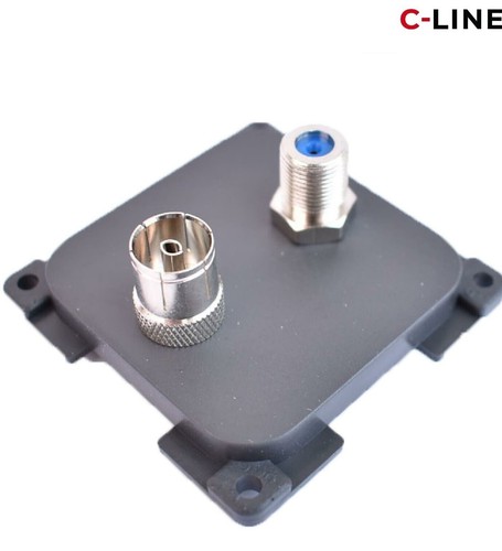 Line and satellite socket - and,