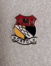 NORFOLK CREST ENAMEL PIN BADGE