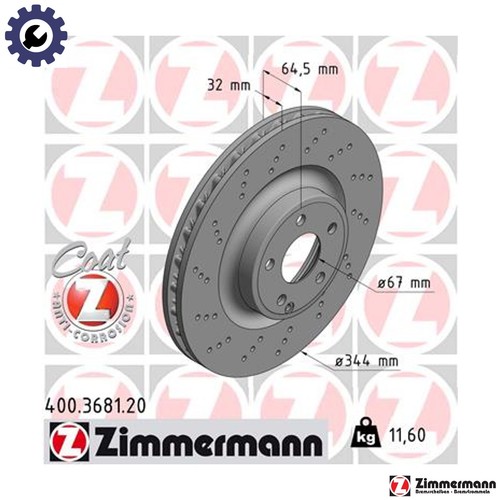 Brake disc 400 - 2x, 400.3681.20