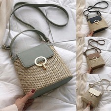 Women Wicker Handbag Totes