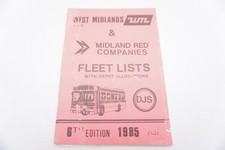 1985 West Midlands WM Bus Fleet List Spotters Book Unused No Underlinings 