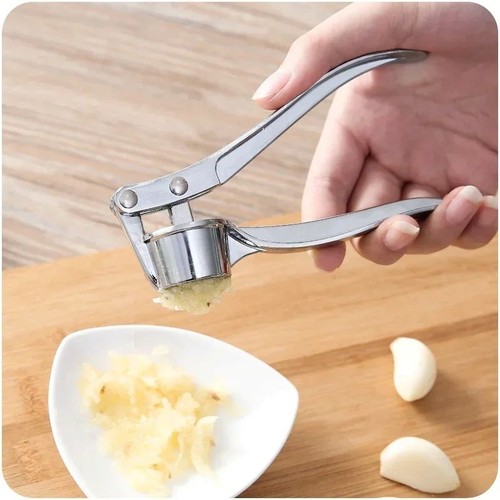 Stainless steel garlic crusher - stainless,
