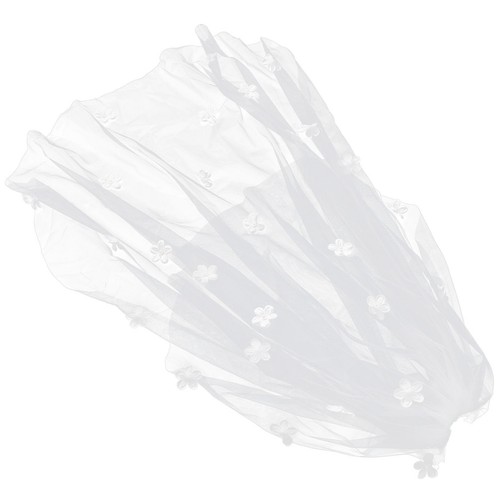 White bridal veil with - white,