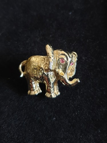 Vintage gold tone elephant - vintage,