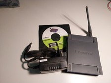 vintage router, Linksys Cisco Wireless-G Ethernet Bridge, WET54G   [D5]