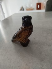 Vintage Times Gone By Avon Falcon Bird Black Suede After Shave Decanter 75ml