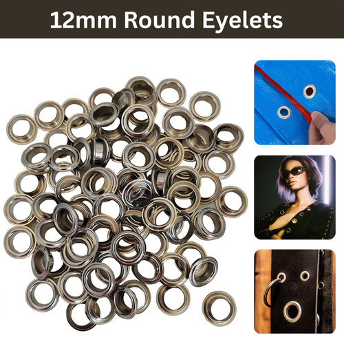 12mm metal eyelets round - metal,