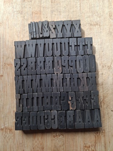 Wooden letterpress printing - letterpress,