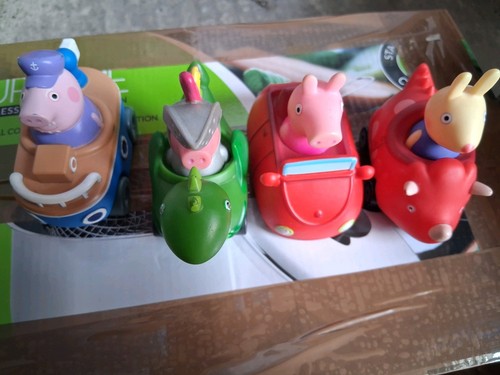 Peppa pig push along - pig, cars