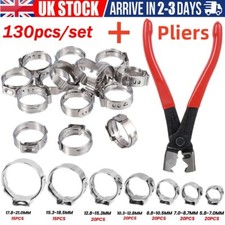 130x Single Ear Hose Clamps