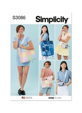 SIMPLICITY 3086 PATCHWORK BAGS Simplicity Sewing Pattern 5 Styles Skill: EASY
