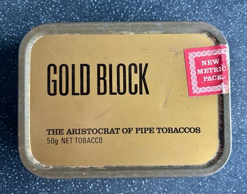 Vintage gold block pipe - vintage,