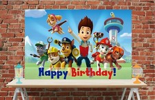 3x5 Paw Patrol Vinyl Birthday
