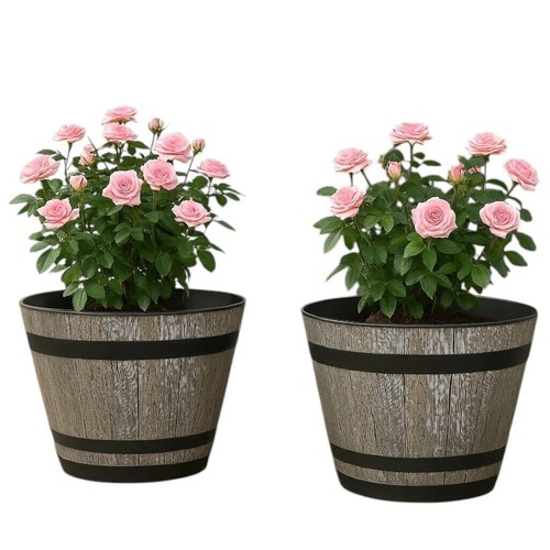 2pc plastic whiskey barrel - whiskey,