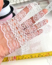 White Baby Pink Lace Trim