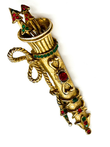 Vintage quiver arrow brooch - quiver,